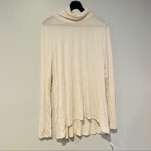 Three Dots Long Sleeve High Low Turtleneck Shirt Size XL